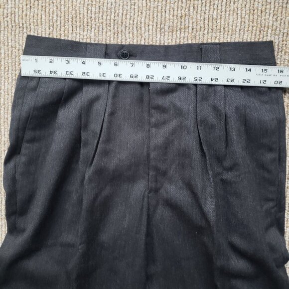 VTG Mani Giorgio Armani Suit 40R Barneys Charcoal Double Breasted Pleated Pants - Picture 12 of 16